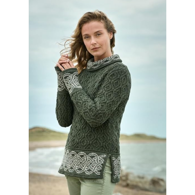 Ranelagh Jacquard Ladies Sweater - Green